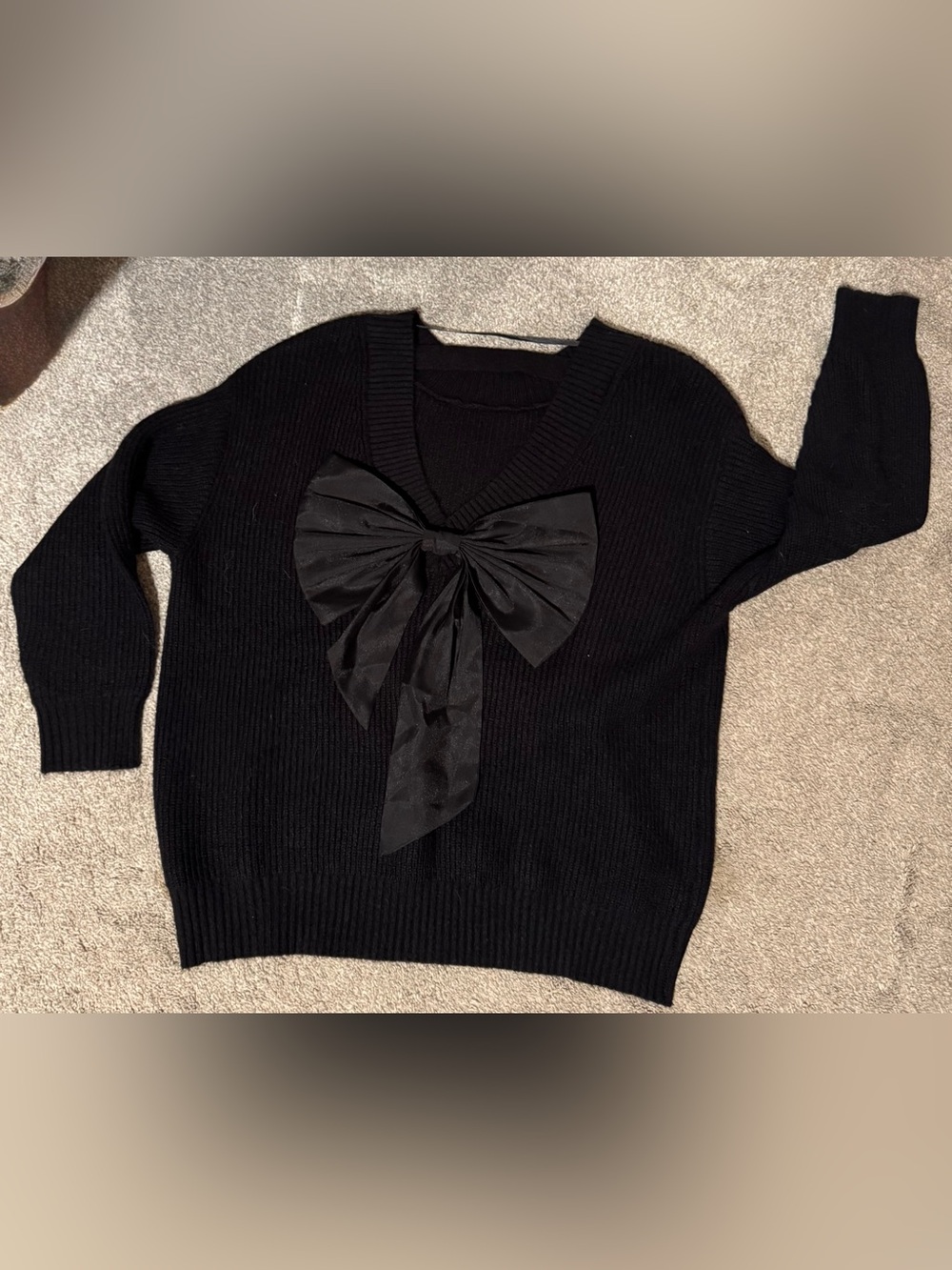 Torrid Back Bow Sweater in Black